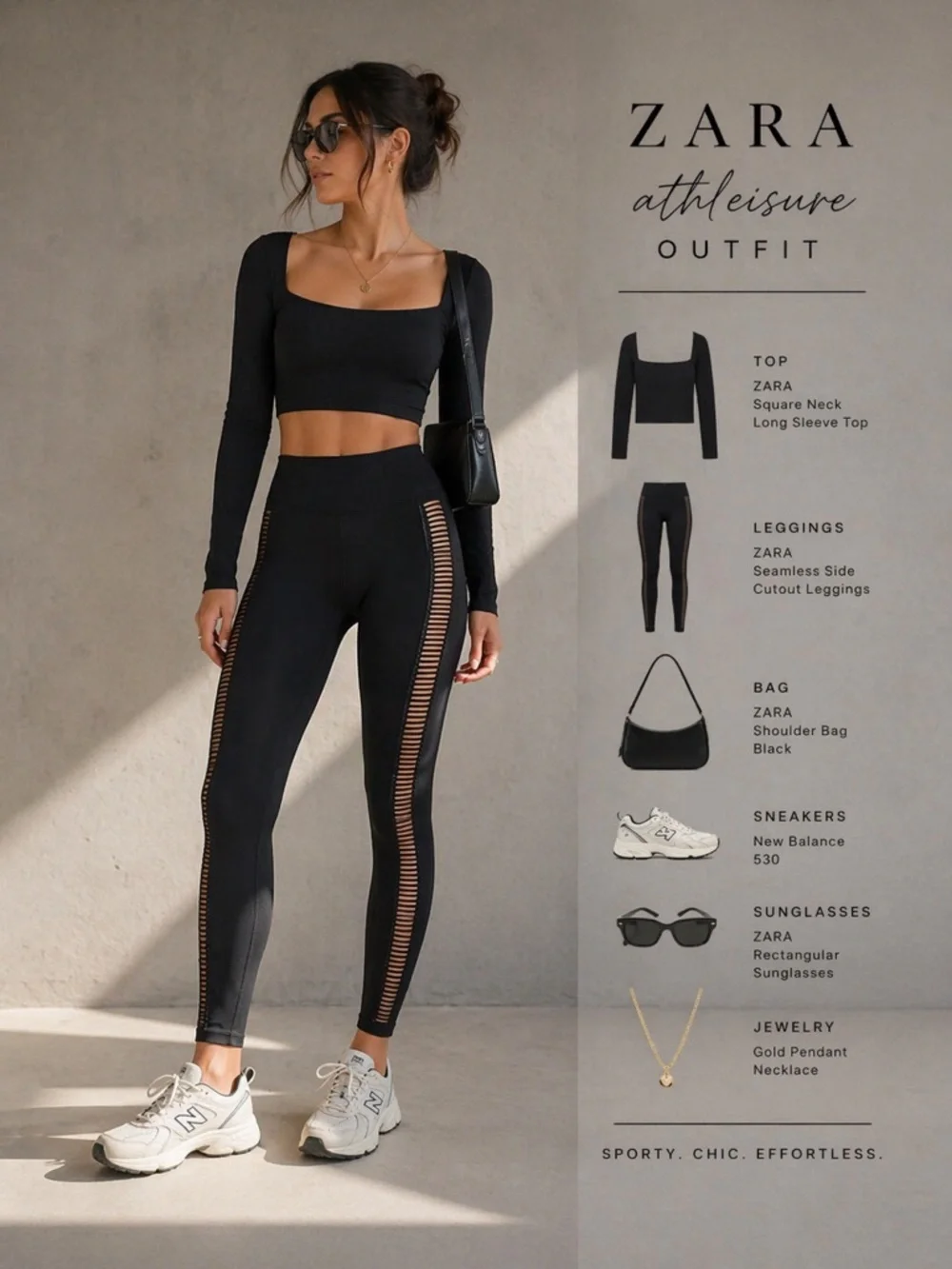 NWOT ZARA Seamless Side Cutout Down Both Legs Leggings 7901/896 XS-S & M-L‎